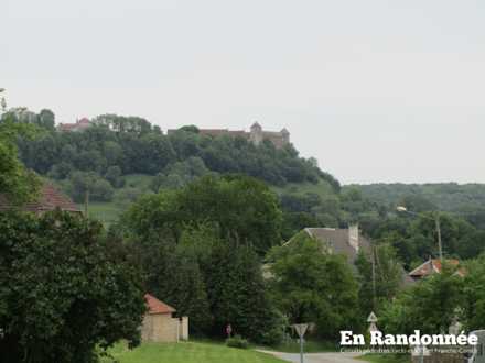 Vue sur le château de Belvoir depuis Rahon